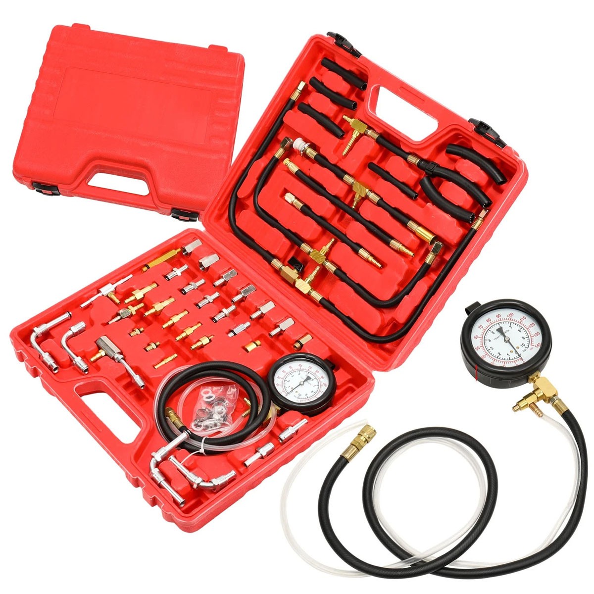 Image of Gasoline Pressure Tester Pressure Tester Fuel Pressure Tool Set 0 Bar 140psi