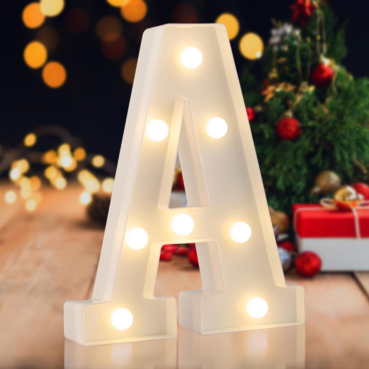 TEMU 1pc, White Letter 'a' Led Sign Light For Holiday Lighting Display, Suitable For Birthday Parties, Christmas Eve, Family Gatherings, Bars,