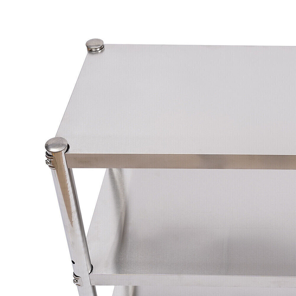 E-shop 30Kg Edelstahl Küchentisch Arbeitsplatte Schlachterblock Gastro 80X40 Cm