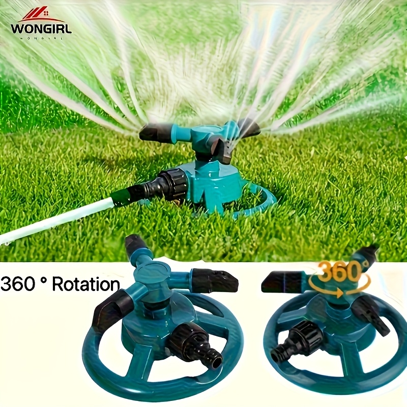   360 rotating nozzle   plastic brass connector covers an area of 314 96 590 55 inches 3 adjustable flow rates tool free installation in   irrigation for lawns gardens courtyards vegetable   soccer field