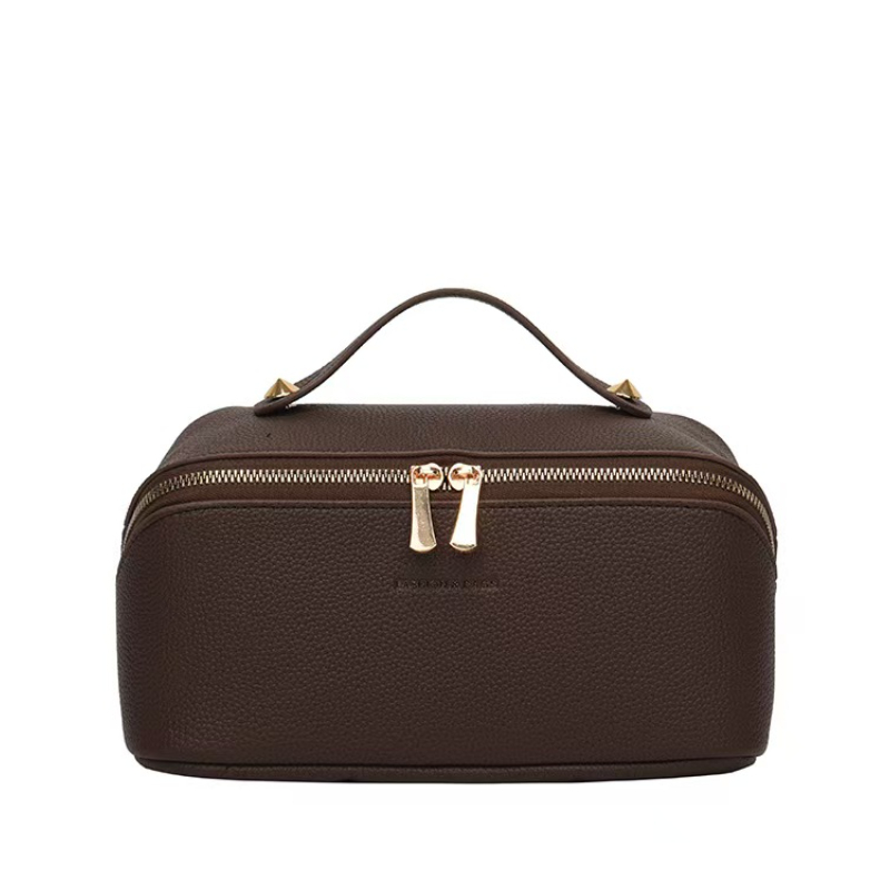 TEMU Beauty Case, con Tracolla Corta da Grande Capacit� Portatile, Design a Cerniera, Organizer da Viaggio per Articoli da Toeletta, per della Pelle