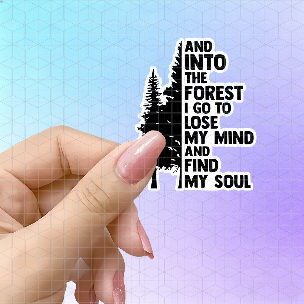 3-inch Vinyl Sticker " : Outdoor Gag" | Therapy + Vibes, Pine Tree Graphic + , Matte End, Self-adhesive, Single Use, For Laptops, Outdoor Spaces, & For Nature Enthusiasts
