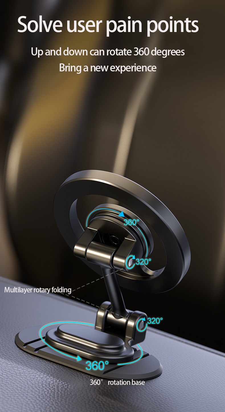 Ultimate Magnetic 1040 Rotating Car Phone Mount for iPhone 16/15/14 & Samsung 3 Magnetic 1040 Rotate Car Phone Holder Magnet Car Phone Mount Cellphone Bracket Support for Iphone 16 15 14 13 12 for Samsung And More Smartphones