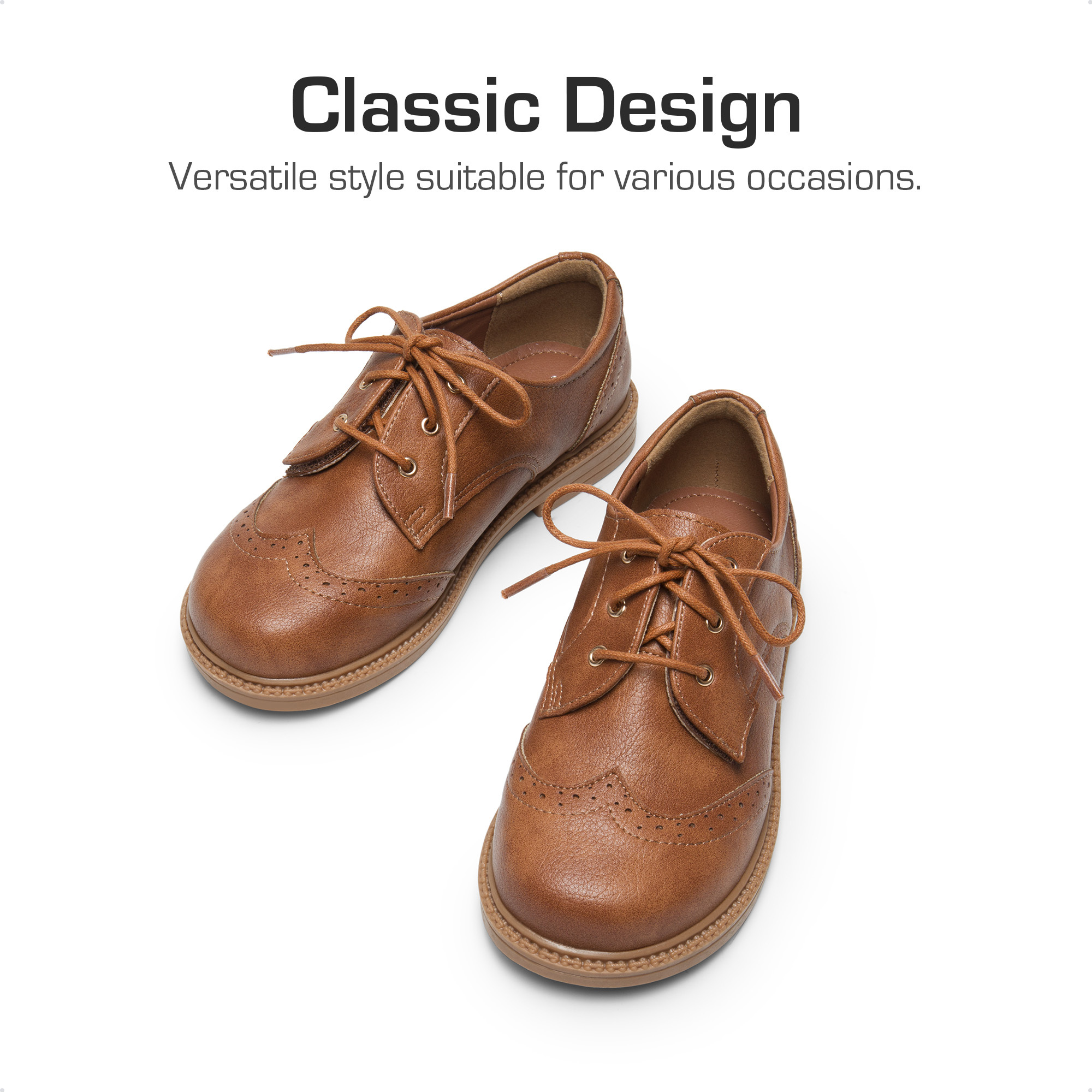 brown toddler dress shoes Little Girls Leather Dress Shoe Warm Brown Leather T Strap main image 1