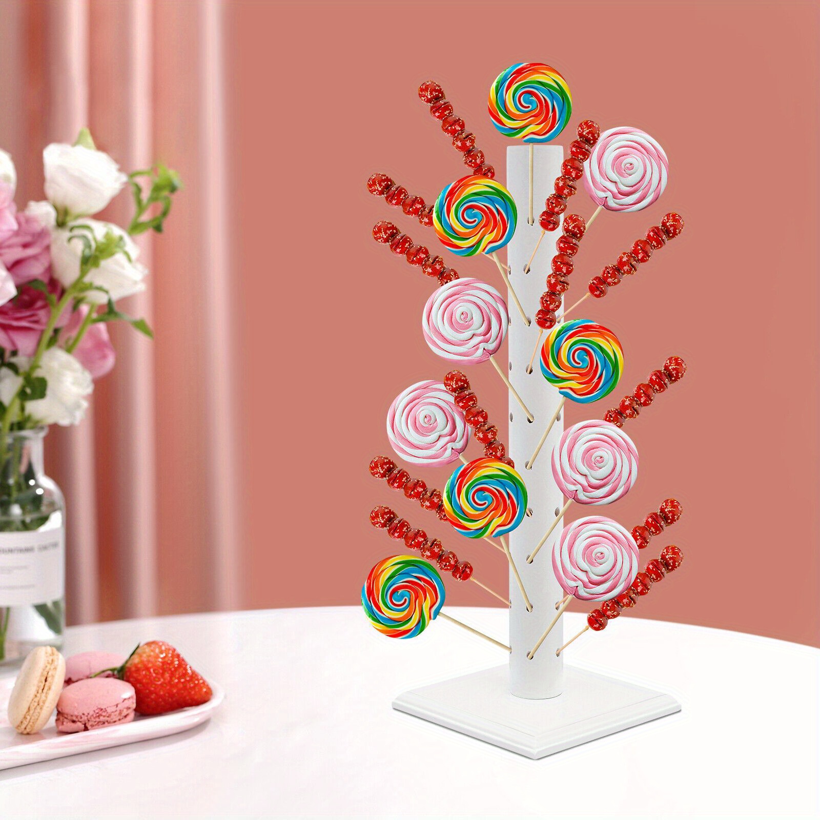 TEMU Cake Pop Stand, Lollipop Stand, 61 Holes Lollipop Holder, Freestanding Cake Pop Stand For Parties, Cake For Christmas Birthday Party Decoration