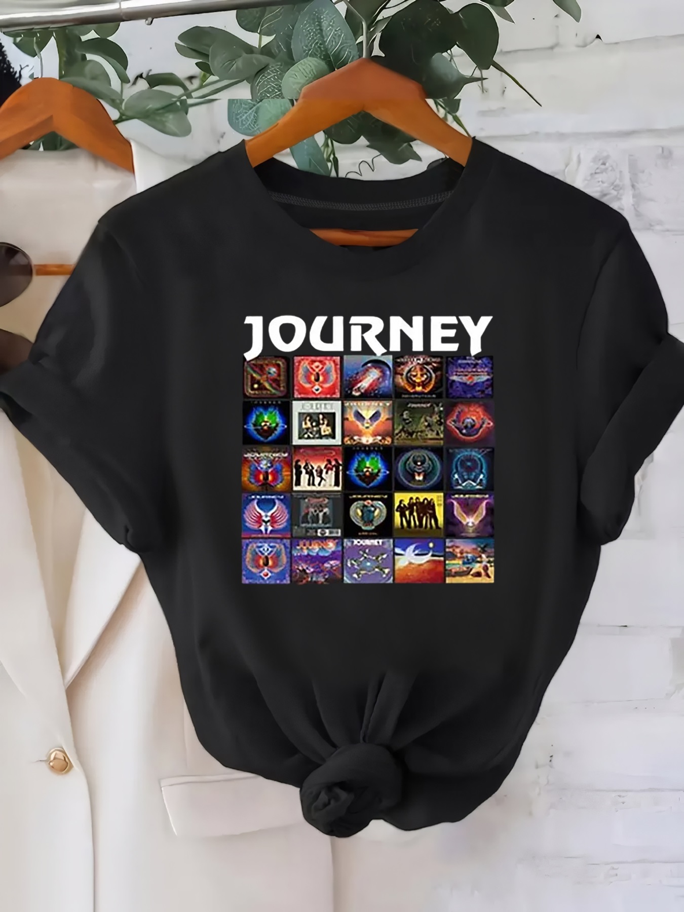Journey Band Graphic T-Shirt Album Cover Design, Vintage Tee, 80s  Concert Outfit for Women Stock! A