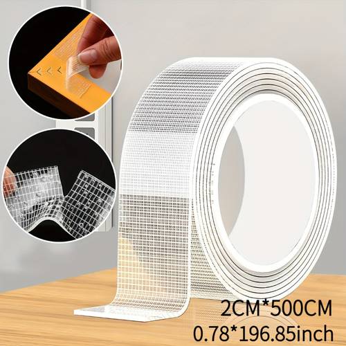 fita nano de nível industrial, 5 metros de comprimento, removível sem deixar resíduos, de material pet transparente