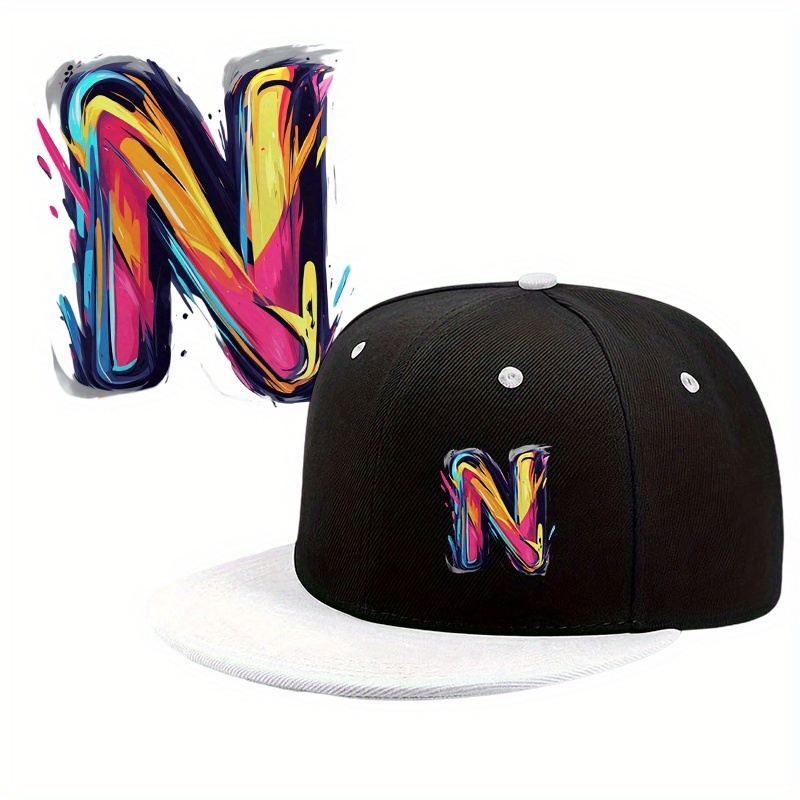 mens graffiti letter n snapback cap adjustable streetwear - Temu display picture 1