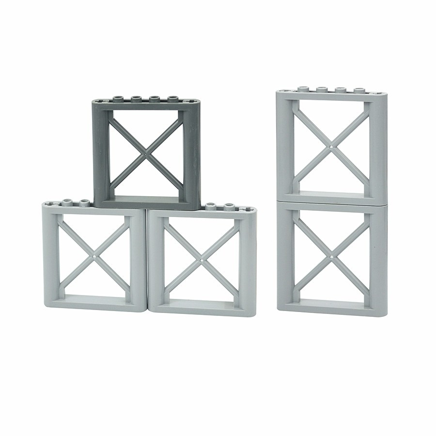 6pcs Building Block Set with 6x6 Dot Support Frame for Educational Toy