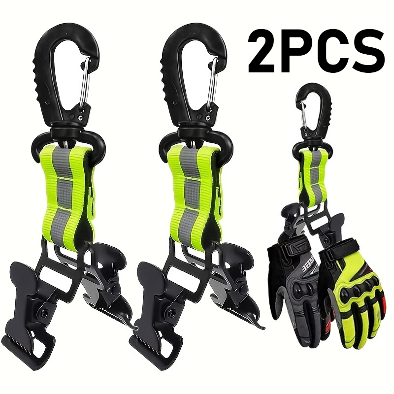 TEMU 2pcs Nylon Glove Clips (4 Clips Total), Glove Storage Clips, Tool Hanging Buckles, Used In Construction Site Work, , Locomotive , Etc