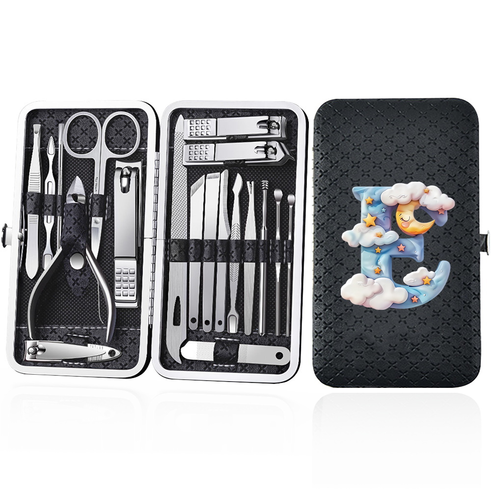 19pcs Portable Nail Clipper Set with Storage Box