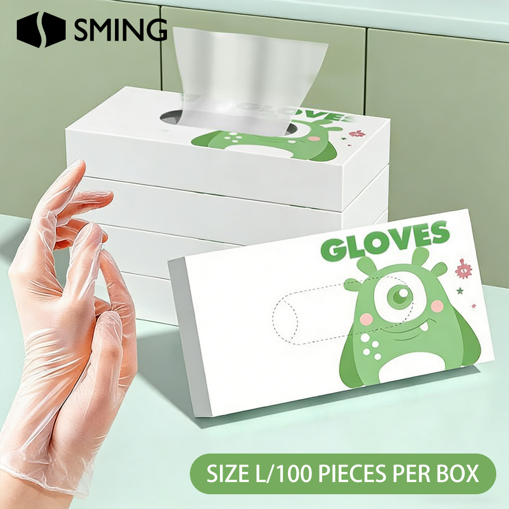 Image of 100pcs Per Box, Disposable Pull-out Gloves, Lightweight, Thin, And Flexible For A , For Kitchen Prep And Cooking, Suitable For Household Chores, Cleaning, And , A Must-have For Home
