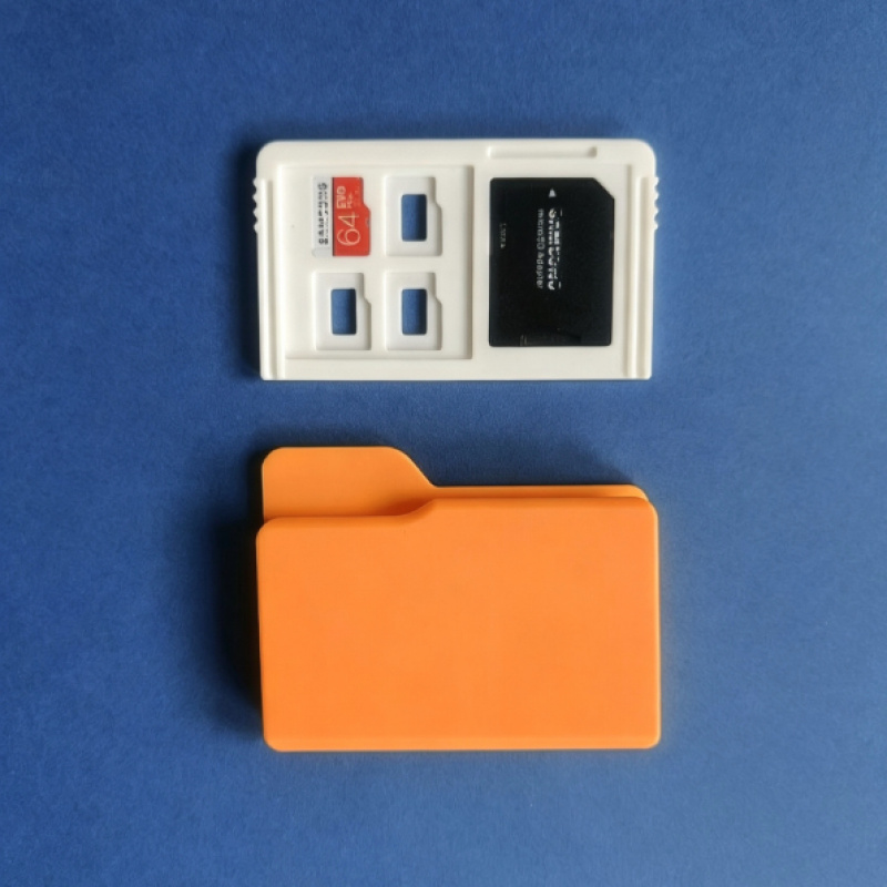 TEMU プラスチック SD/TFカード収納ボックス ファイルスタイル ポータブルカード保護ケース 落下防止 傷防止 防磁 防湿 写真撮影アクセサリー