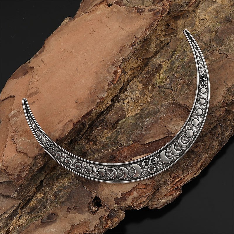 TEMU Scandinavian Retro Crescent Hairpin, Curved Moon Bun Clip, Vintage Viking Style Hair Accessory For Parties, Valentine's Day,, And Birthday Gift