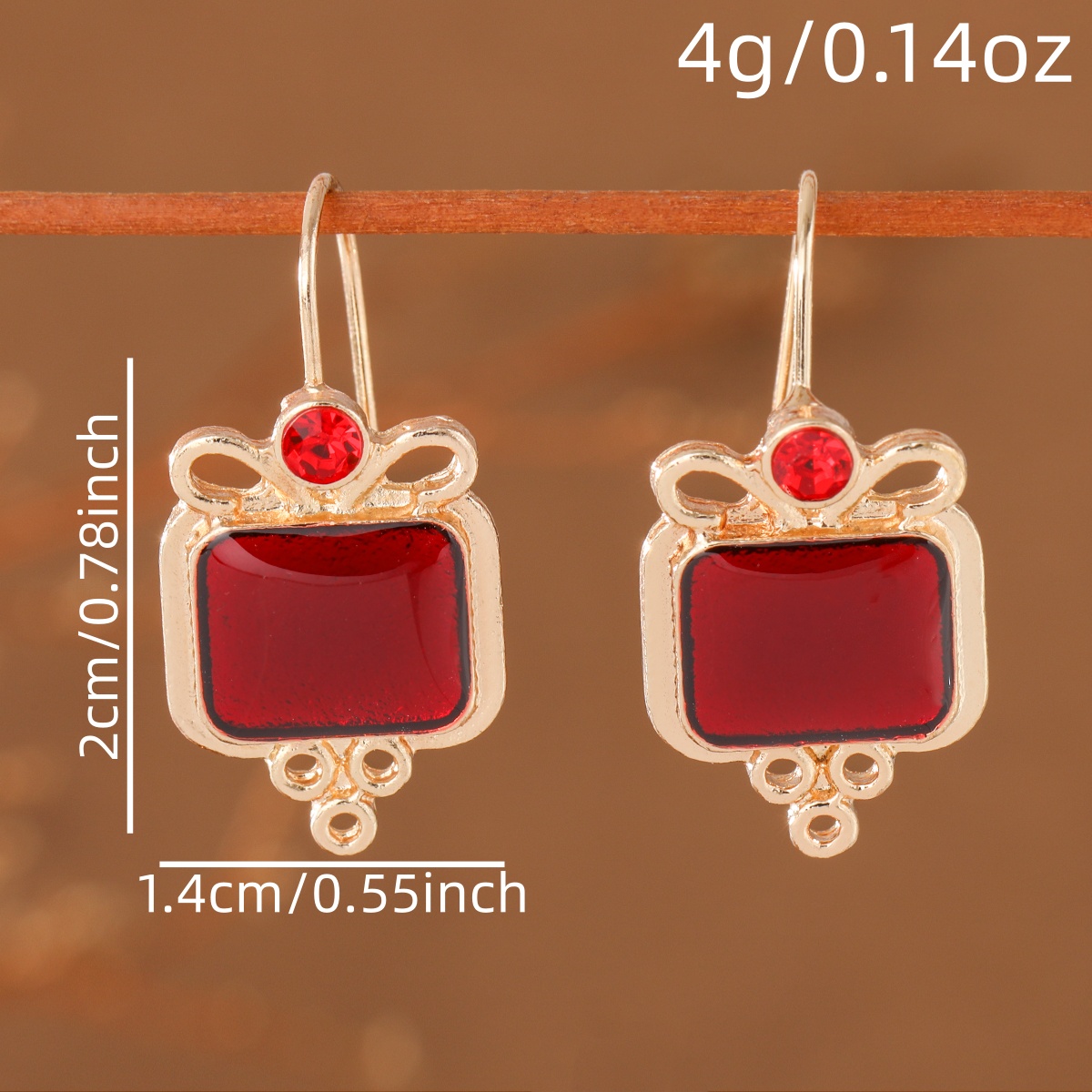 Women's Floral Pattern Inlaid Synthetic Zirconia Pendant Earrings