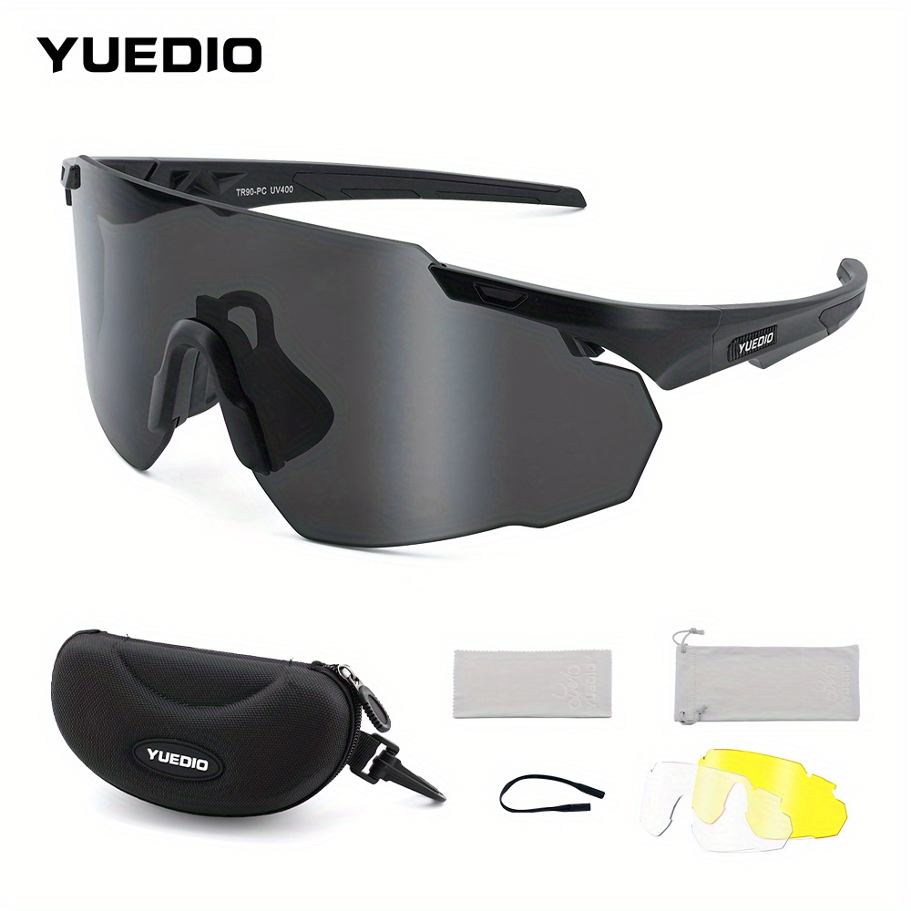 Yuedio Sports 3 Interchangeable Pc Lenses Tr90 Frame Lightweight Suitable For