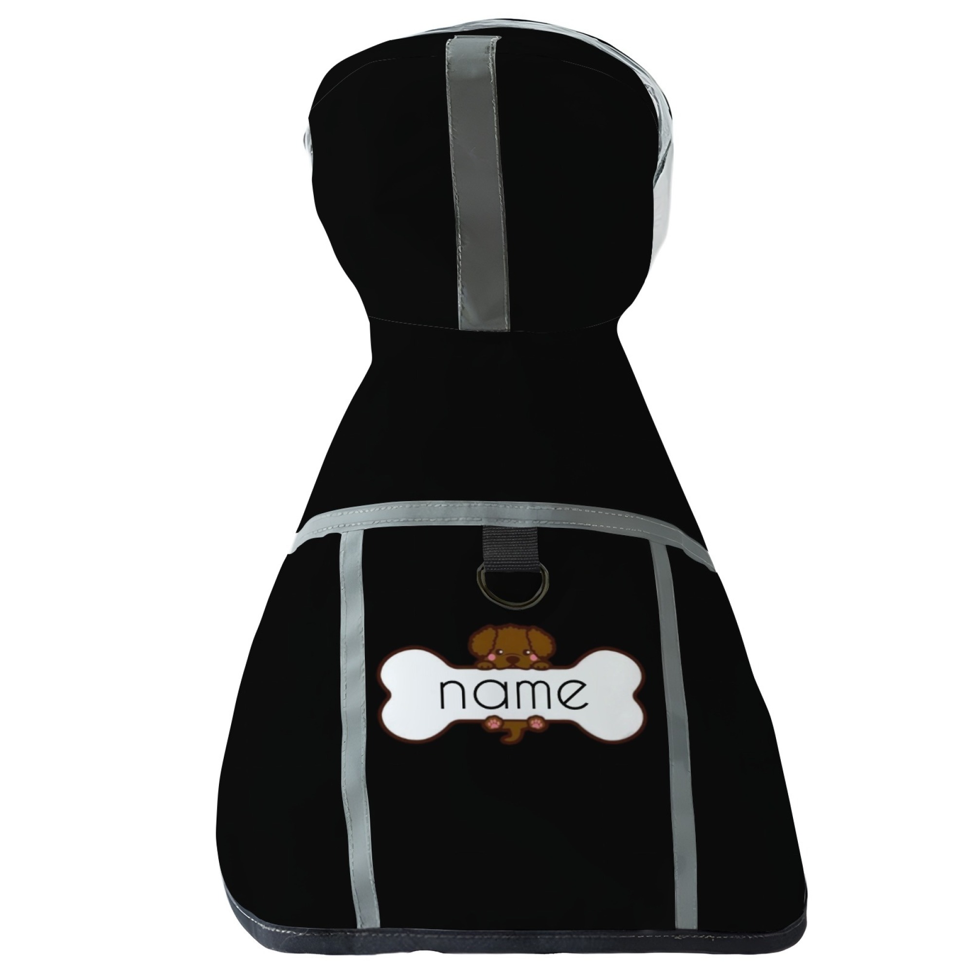 TEMU Diy Custom Name Text Personalized Pet Raincoat, Lightweight Universal, , Suitable For Pet , Wear-resistant And Soft Fabric. Machine Washable,