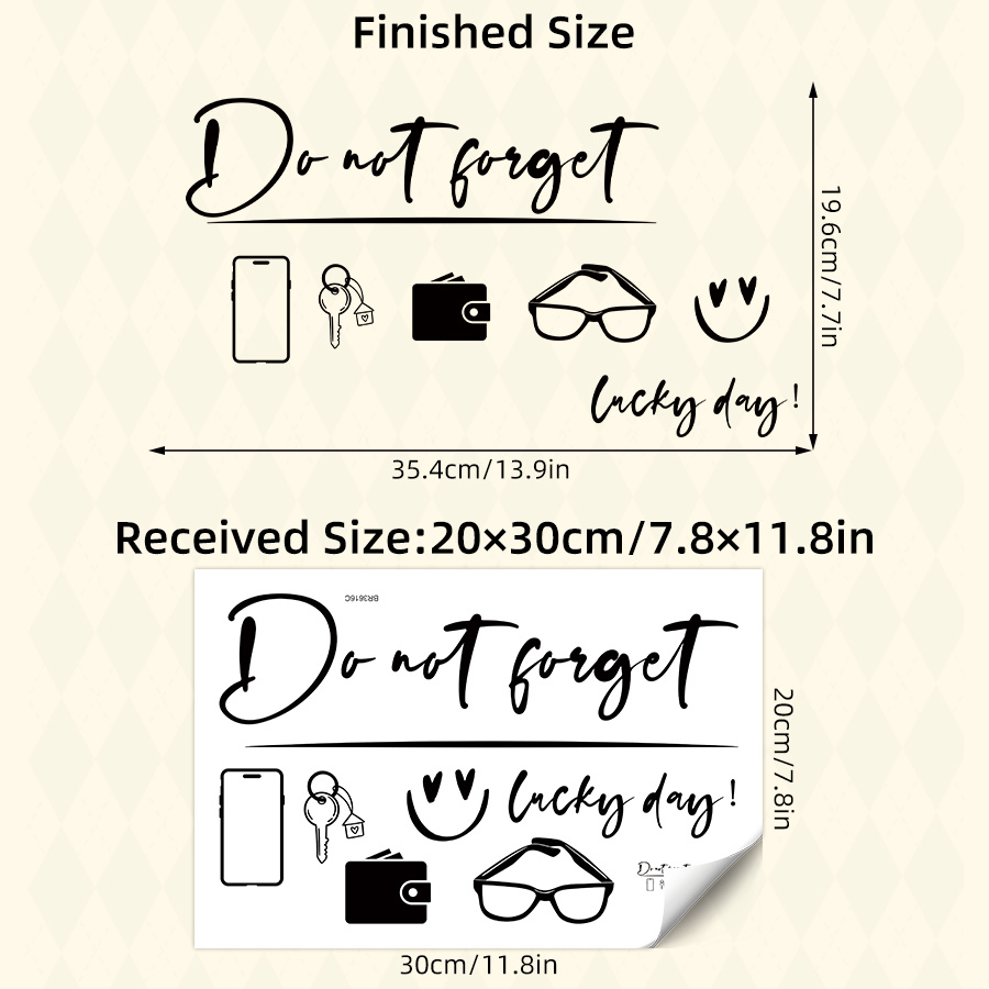 1pc Of Self-adhesive Wall Stickers With Text "do Not " For Decorating The Living Room, Entrance Hall, And Bedroom. Waterproof And Removable Wall Art Decals Measure 7.8 Inches By 11.8 Inches