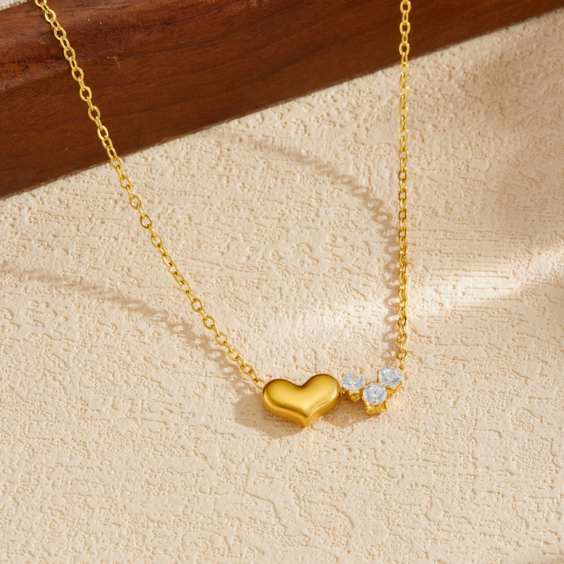 Golden Love Pendant Necklace for Women