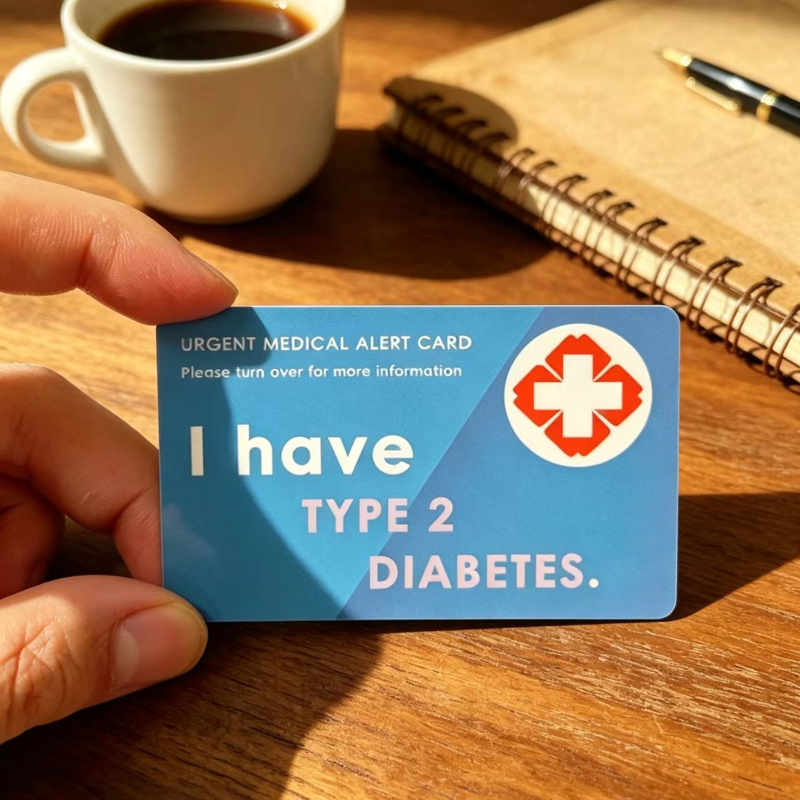 type 2 diabetes type 2 diabetes   alert card pvc diabetic id card credit card size emergency health information card diabetes support alert card