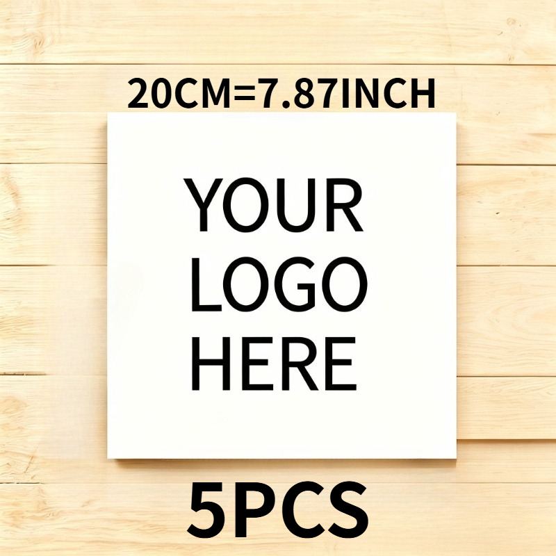 TEMU 8cm (3.15 Inches) - 20cm (7.87 Inches) Large Custom Sticker Labels, Large Square Personalized Stickers, Customizable Logo, Stickers, Dishwasher