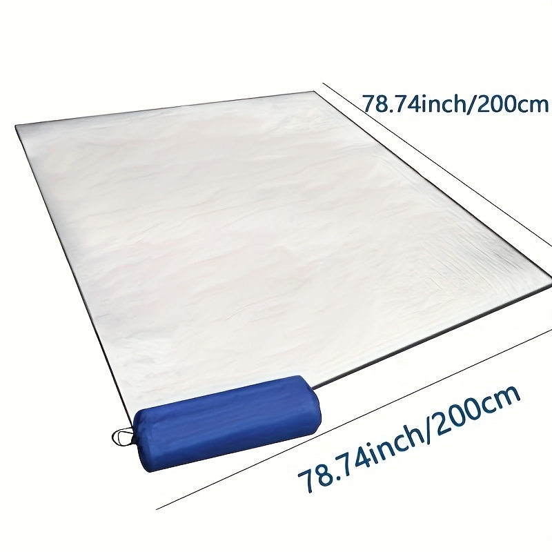 portable outdoor double sided aluminum foil moisture pad with storage bag foldable waffle weave design for insulation   travel beach hiking picnics camping tents   use Product details 1