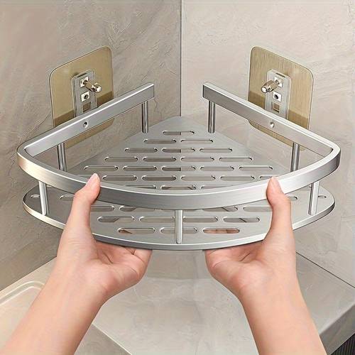 high quality corner shower caddy no drill wall mounted bathroom shelf organizer with drying rust resistant shampoo and accessory storage rack space saving for kitchen and bathroom kitchen storage modern bathroom