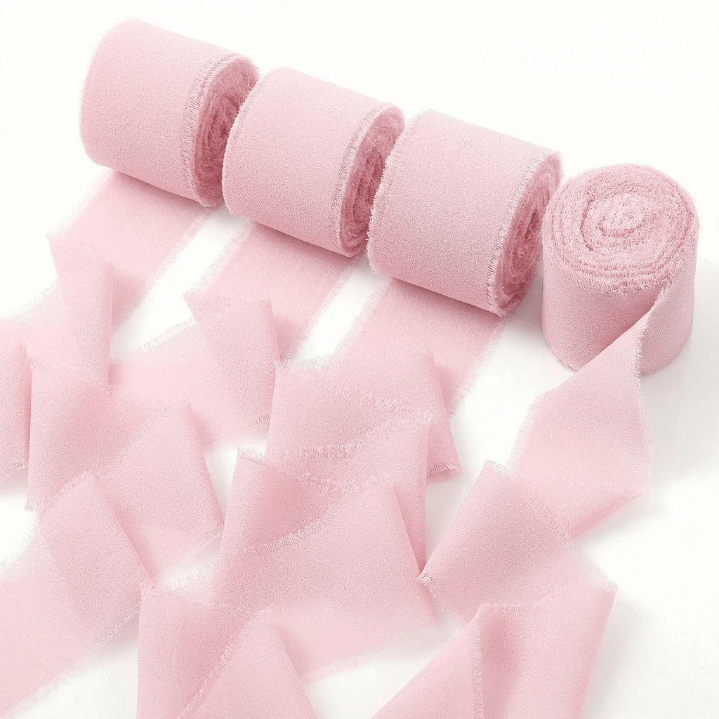 TEMU Quattro rotoli per un totale di 20,01 (1,57 pollici) di nastro con nappe a , per incartare di nozze, bouquet da sposa, artigianato e fiocchi per