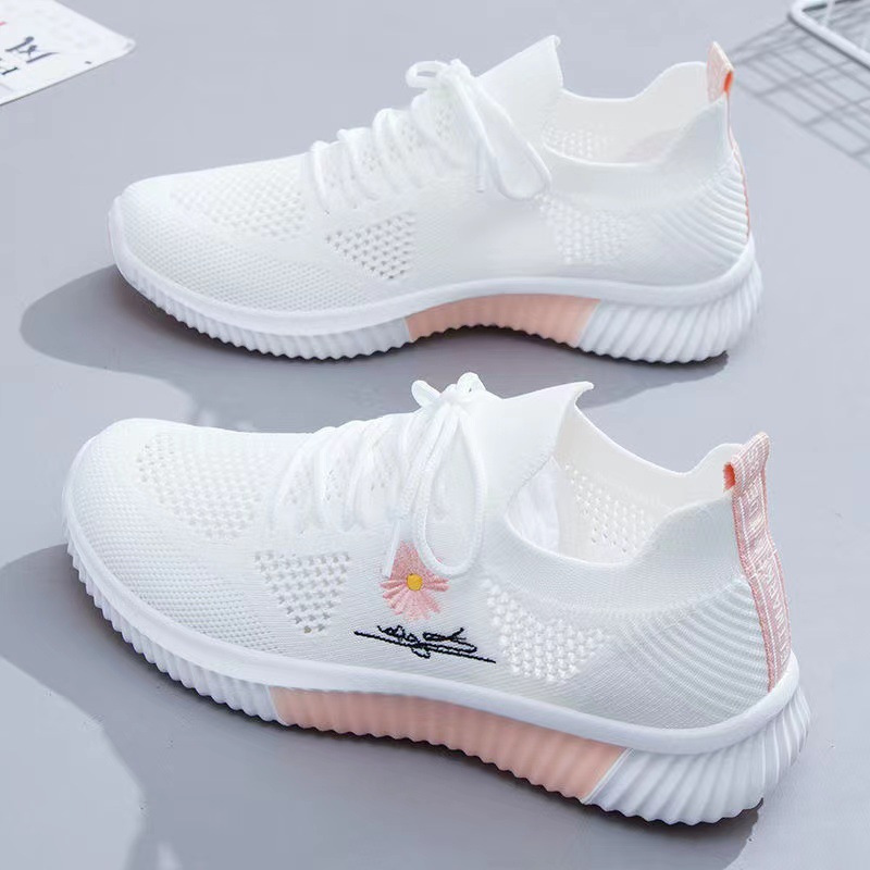 TEMU Sneakers, New Breathable Soft Bottom Belly Women's Outdoor Sports Couple Home Casual Running Shoes Women's Cute White Shoes
