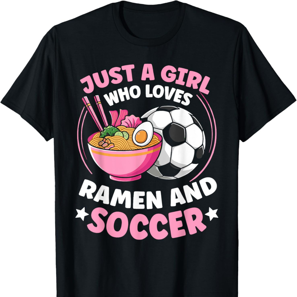 

1pc Who Ramen And - Cotton Crew Neck, Casual Printed Top With Slight Stretch, Breathable & Moisture-wicking Tee For Kids - Perfect Gift For