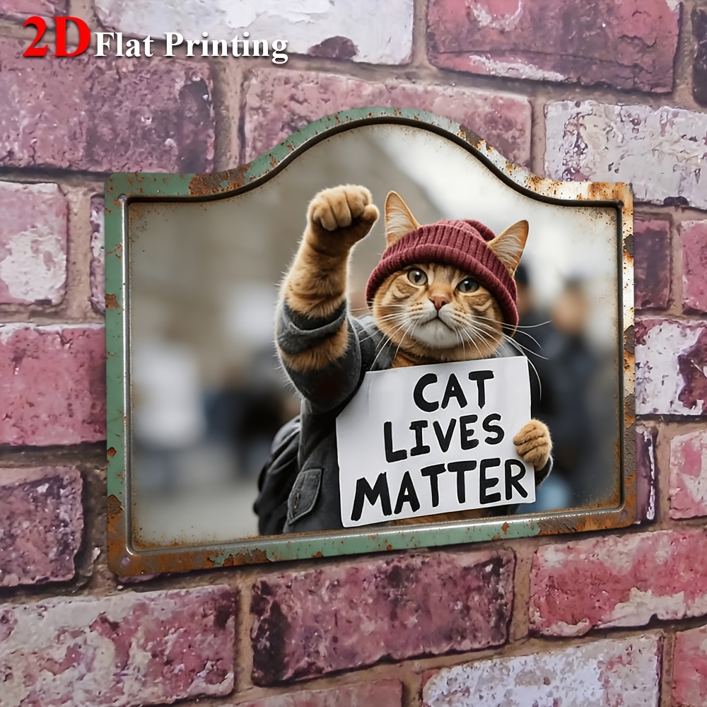 TEMU 2d Flat, 1pc Retro Wooden Wall Plaque - Wood Suitable For Home, Office, Café Decor With " Too" Sign, Irregular Shape Cat-themed For Entryway,