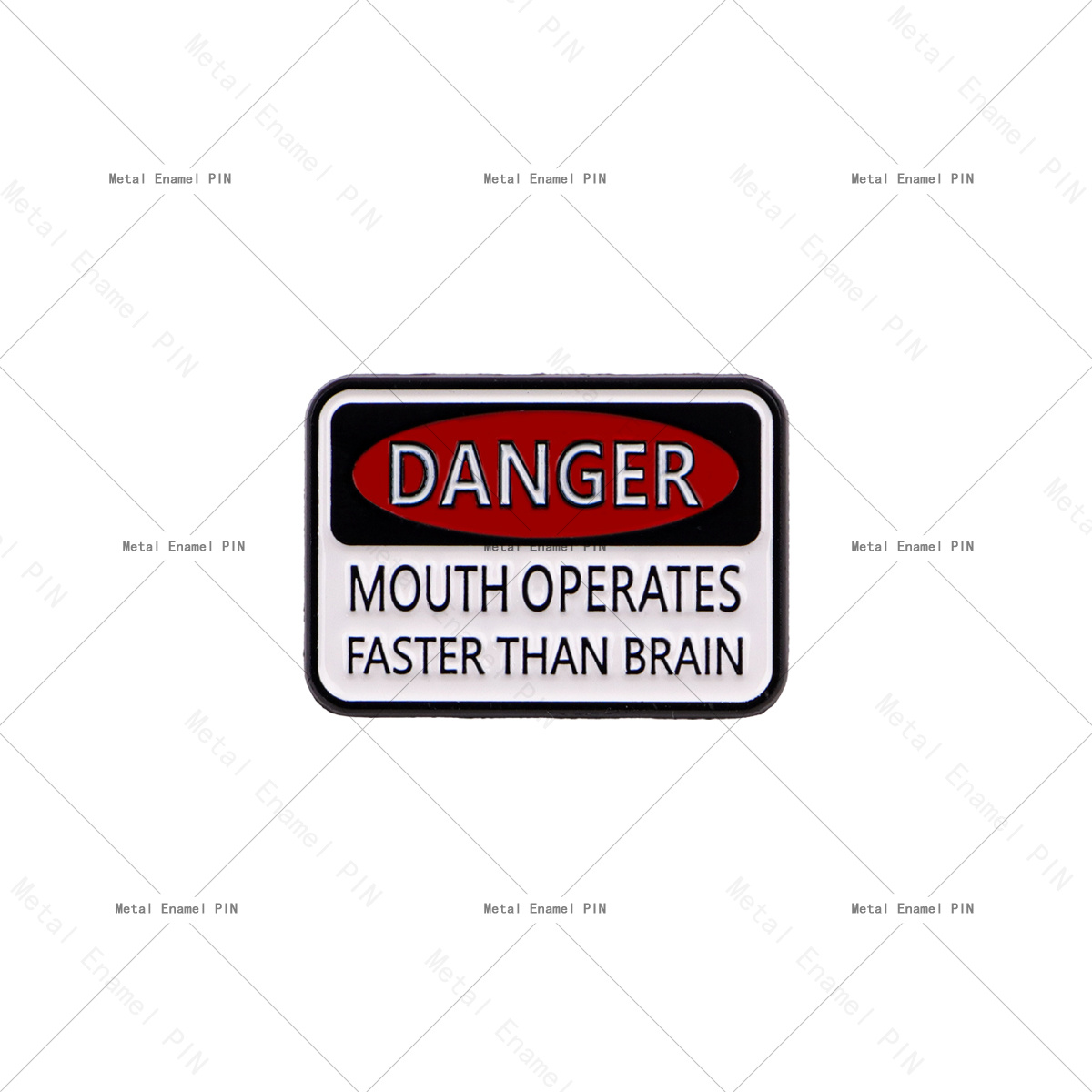 1pc Mouth Operates Faster Than Brain Enamel Pin Funny Pins Badges On Backpack Accessories For Jewelry Gift Brooches Lapel Badge