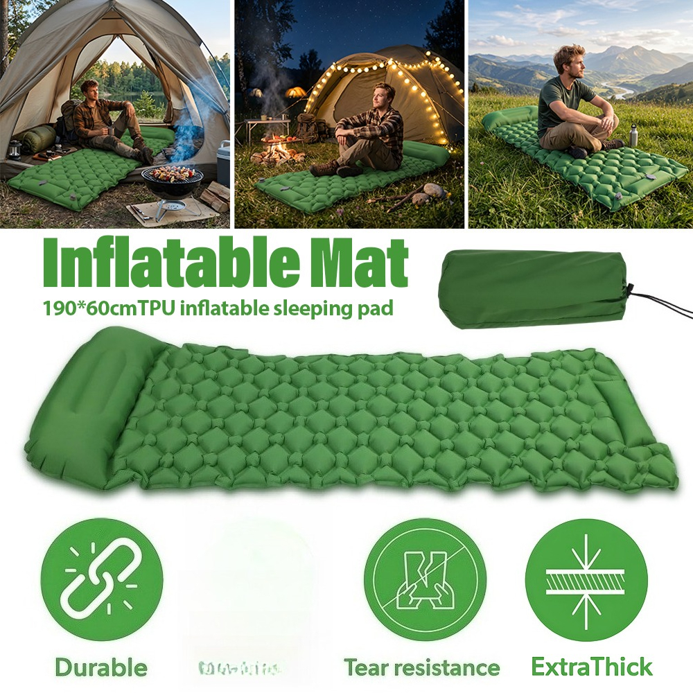 E-shop 190X60X5Cm Outdoor Camping Schlaf Luftmatratze Outdoor Bettwäsche Camping Luftmatratze Wellenform Dicke Luftmatratze Tragbarer