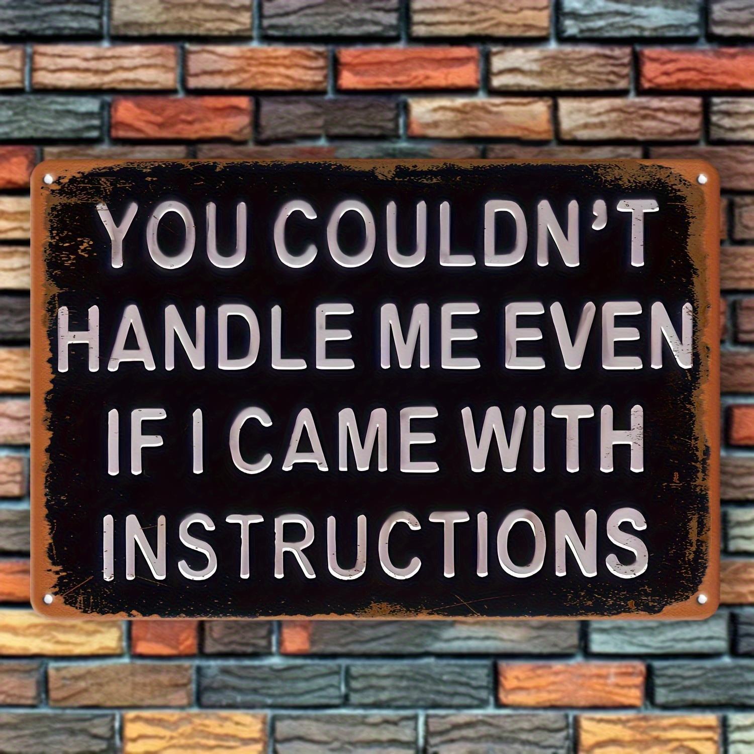 TEMU 2d Flat, 1pc 12x8inch 2d Flat Vintage-inspired '& ' Metal Sign- Humorous Retro Decor For Home, Bar, Garage, Shop, And More- Easy Wall Mount,