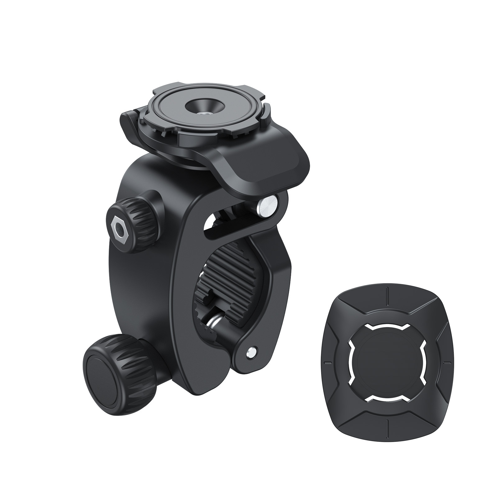 E-shop Universelle Lenkerhalterung für Handys mit 360° Drehung - Motorrad & Fahrrad Handyhalter, Verstellbare Klemme für Handys von 4-7 Zoll