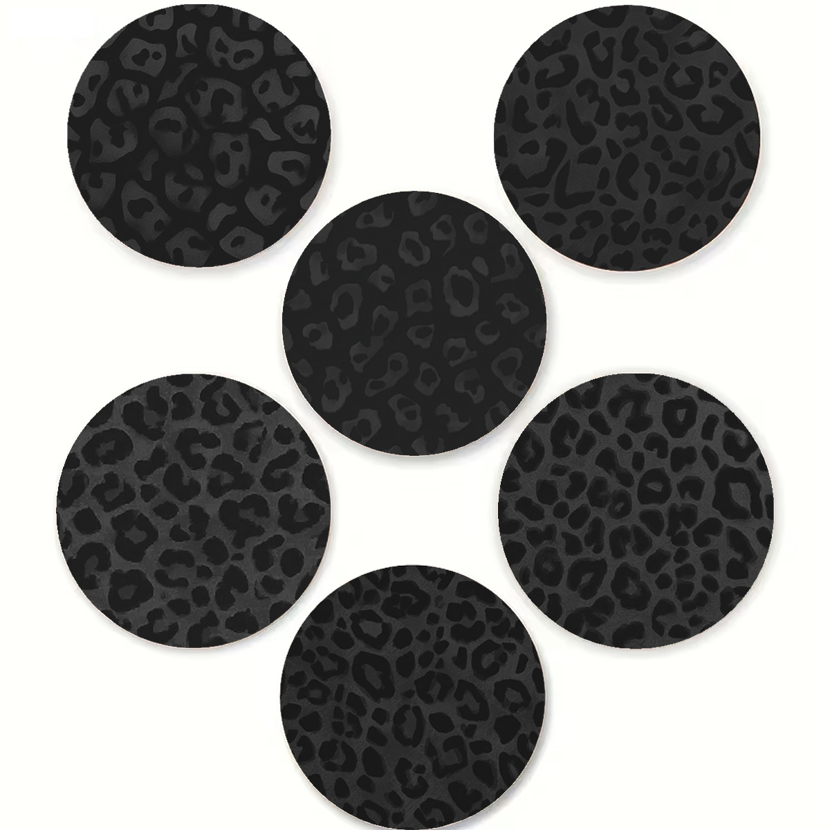 TEMU Set Of 6 Wooden Coasters With A Leopard Print Design, Creative Gifts For Couples, Perfect For Commemorating Birthdays, Home Decor, And An Ideal