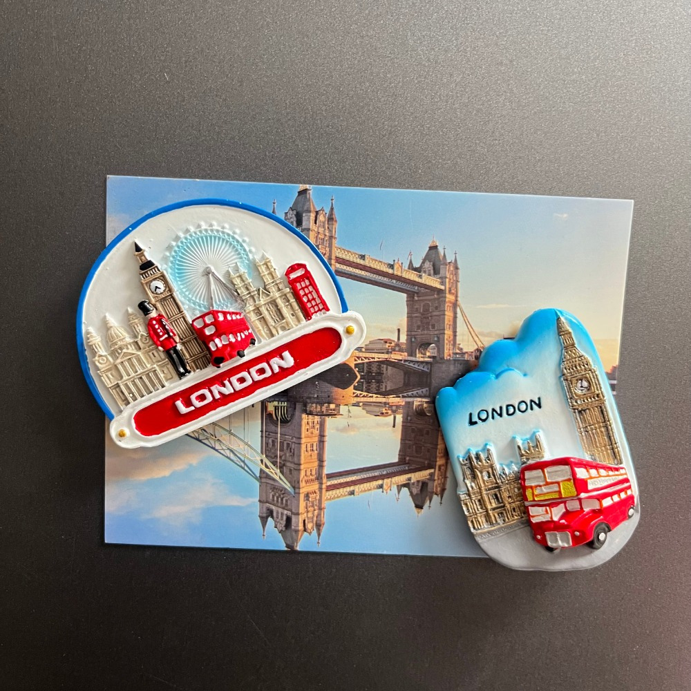 Aimant Frigo 3D Londres - Souvenir UK En Résine Handmade Pour Décoration Cuisine