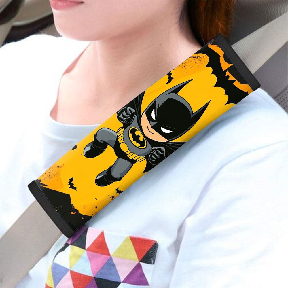 TEMU 1pc Nice Batman Car Seat Belt Shoulder Protector - 2d Cartoon Print Design, Provides Comfortable And Durable Vehicles, A Wonderful Gift For