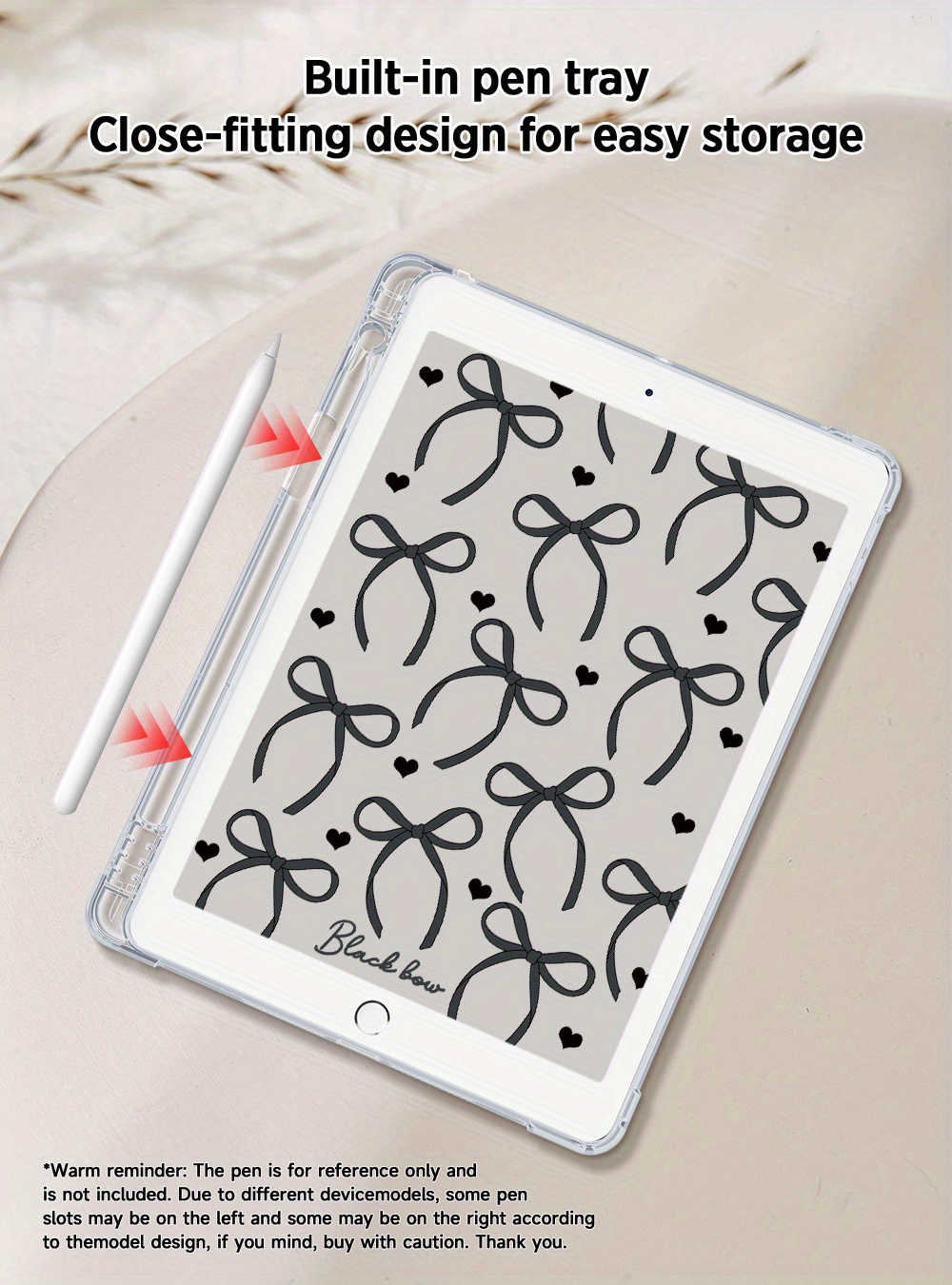 하트 패턴 투명 tpu 케이스 아이패드 미니 4/5/6/7 프로 11 에어 4/5/6 9/8 - Temu Republic of Korea, image size:800x1080