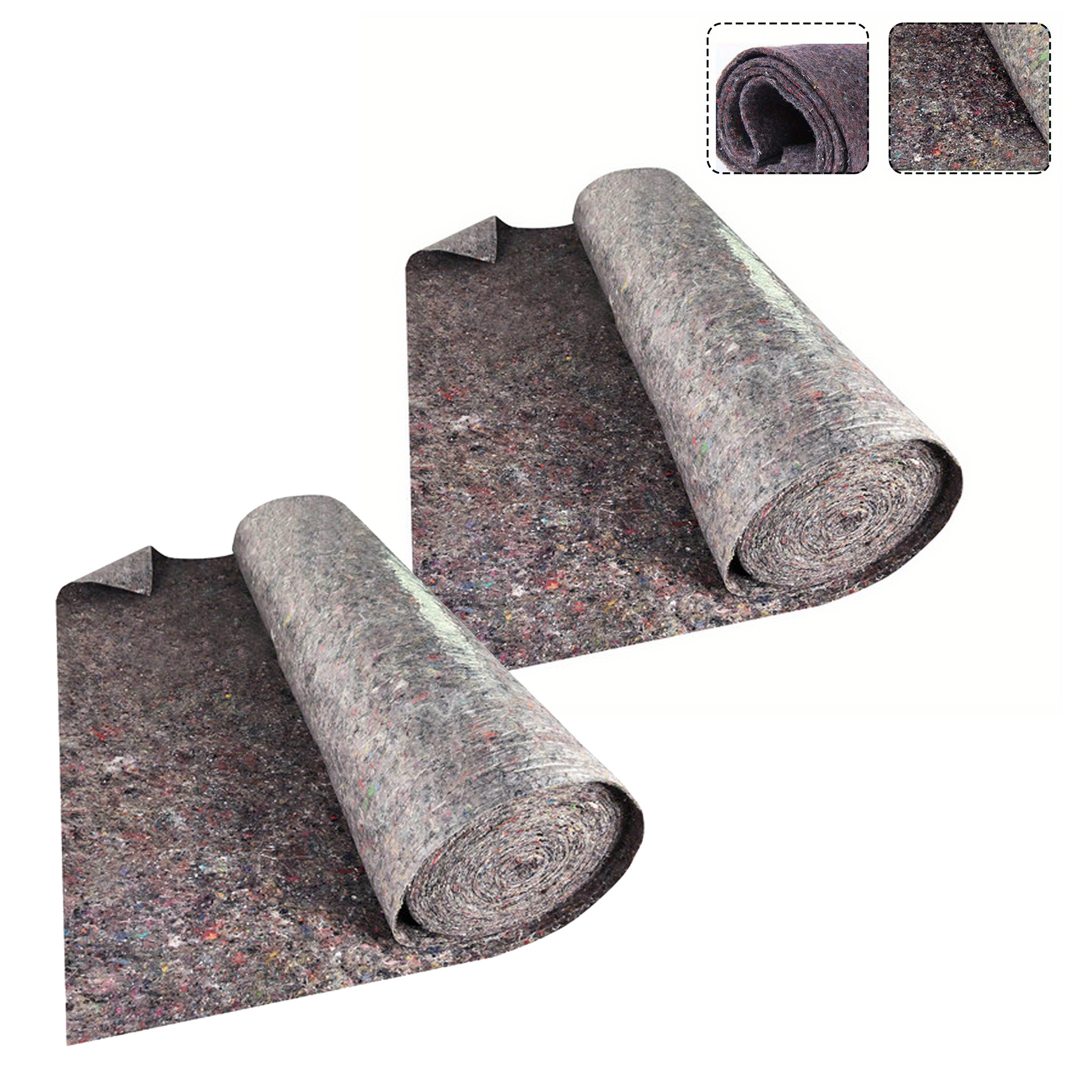 2-pack, 100m, 180g/m², Coated Non-woven Fabric Roll, Anti-slip Pe Coating, Surface Protection, Carpet Protector For Home Renovation