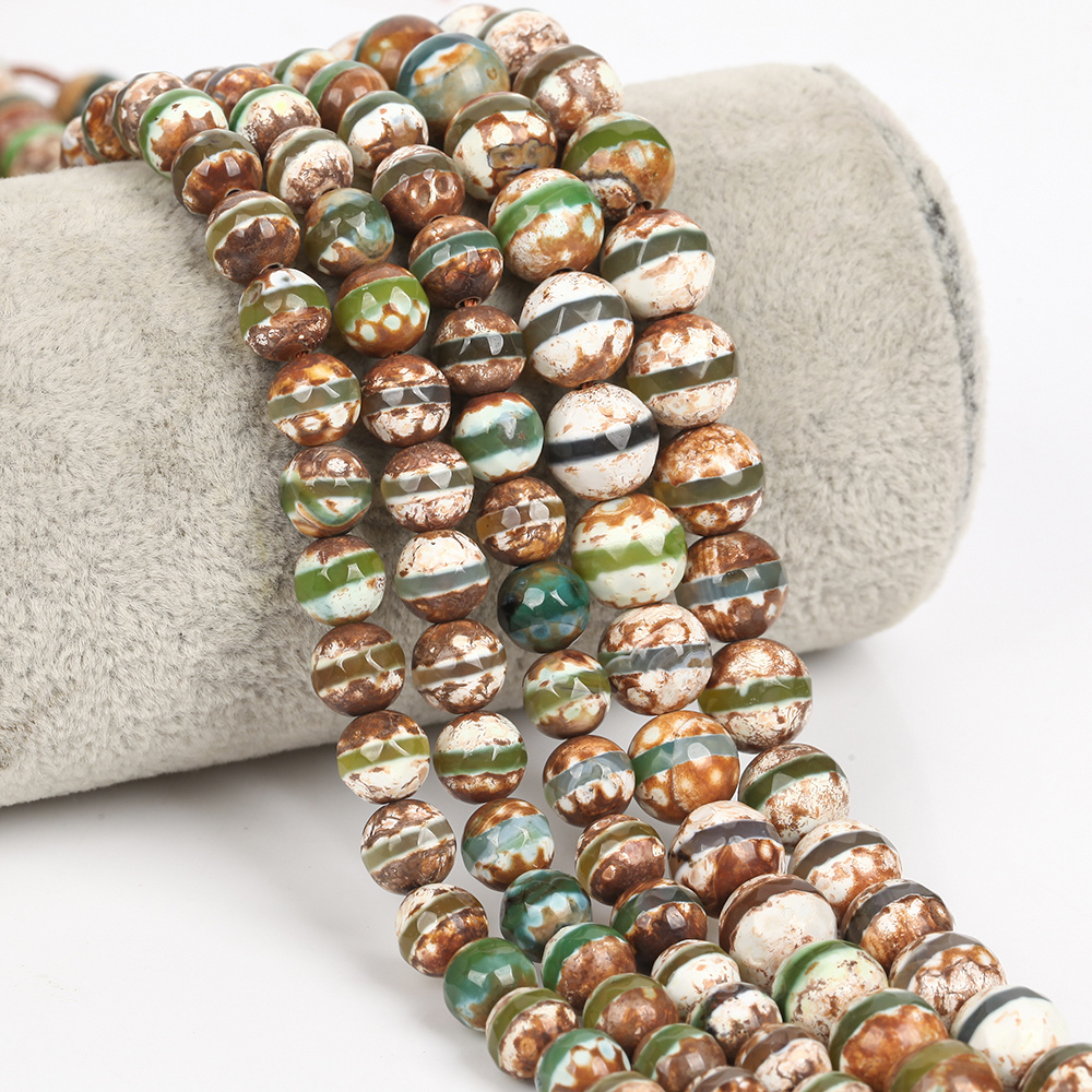 Assorted Green Coffee Agate Beads for Crafting Jewellery