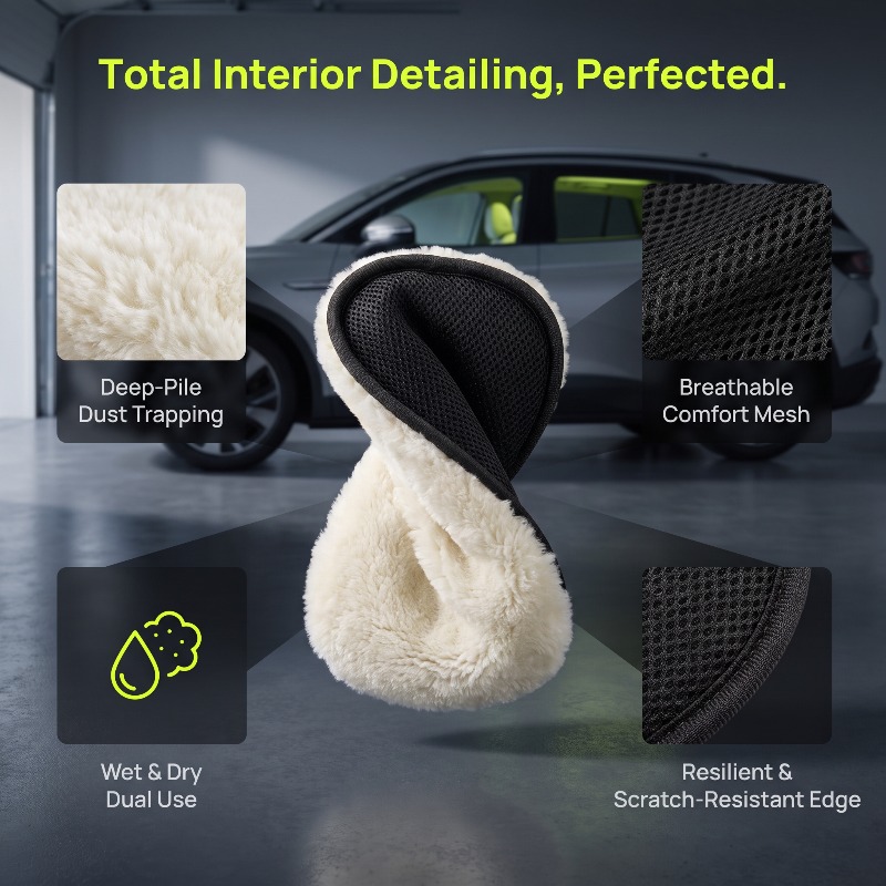 TEMU 2-pack Soft Microfiber Car Wash Mitts, Gentle Auto Detailing Gloves For Effective Dust Cleaning, Ideal Accessory For Vehicle Washing And Daily