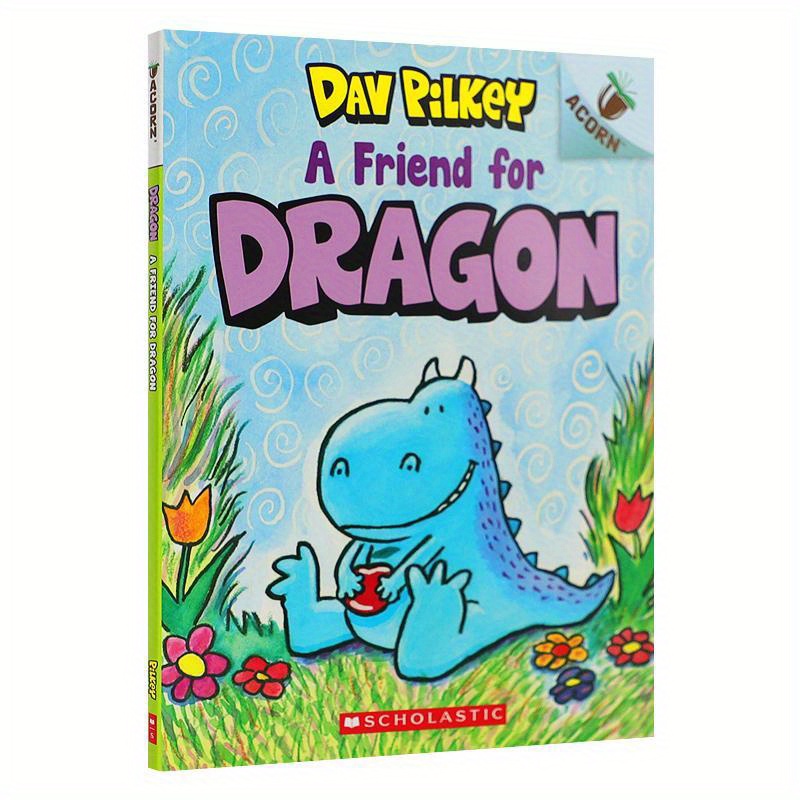Dragon 1: A Friend for Dragon Dinosaur Legend Xuele Acorn Series English Original Dog Man Same Author Dav Pilkey Imported English Story Book