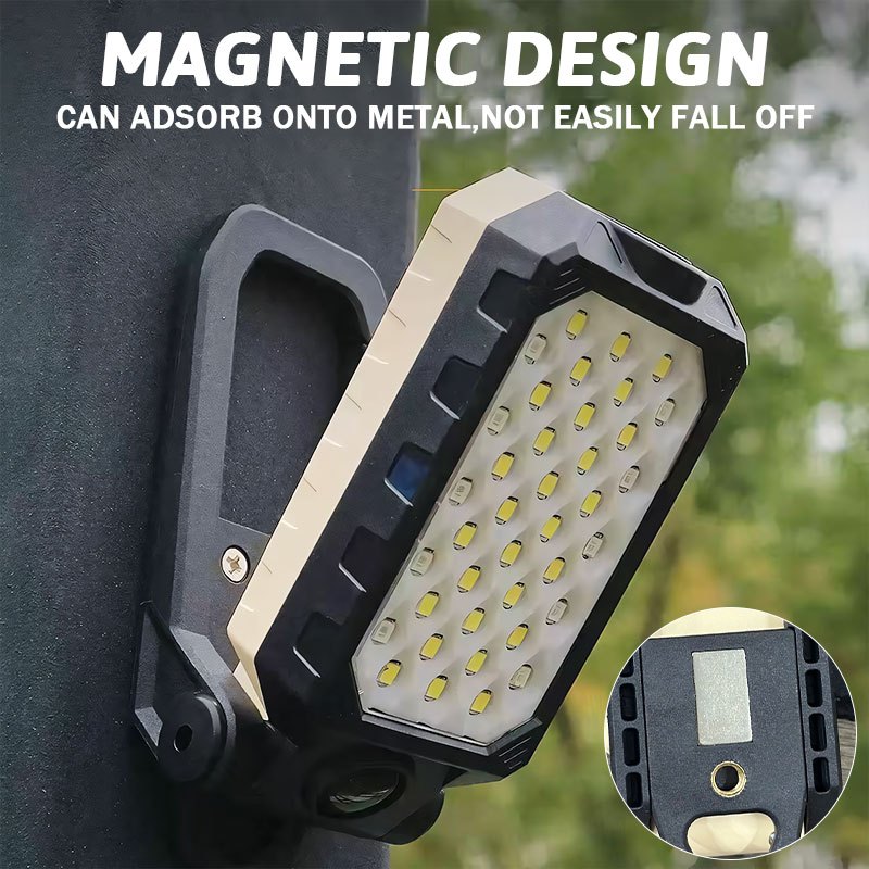 1pc   led flashlight usb rechargeable 1188     with magnetic   strobe light adjustable angle hook 18650 lithium battery powered portable   work light for camping hiking emergency   emergency lighting   reliable construction   flashlight construction workers Product details 5