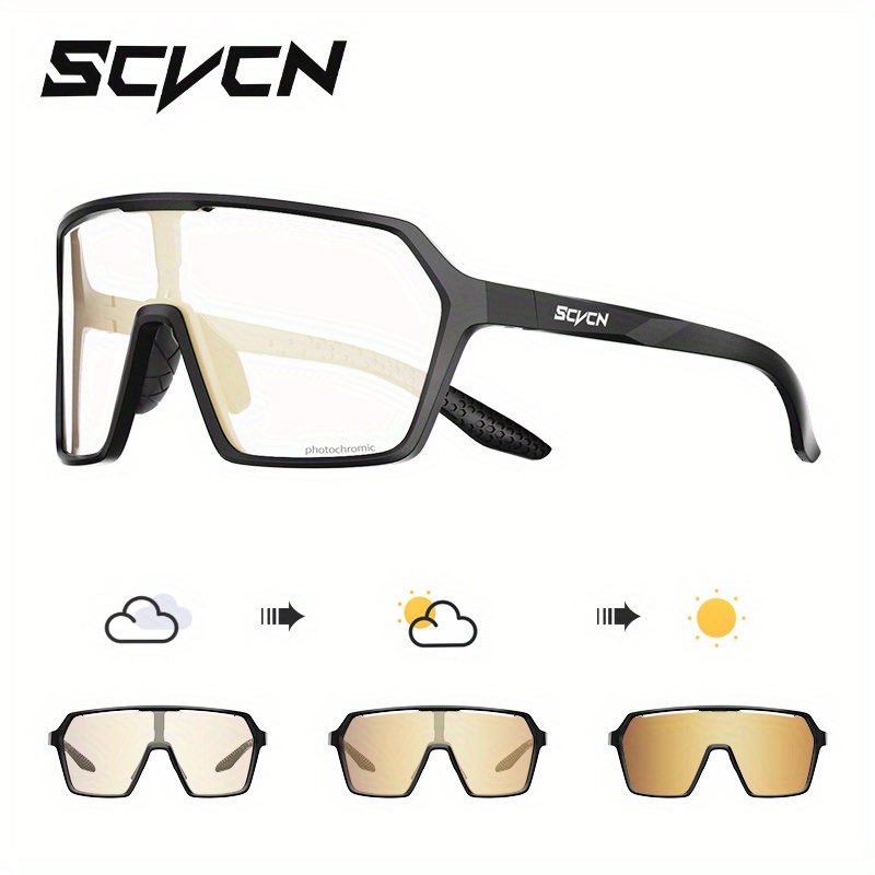 

Scvcn Photochromic Sports Glasses, Unisex Tr Frame Pc Lens, Color Changing, Uv Protection, For Cycling, Fishing, Golf, Running, Camping, Father's Day Gift,