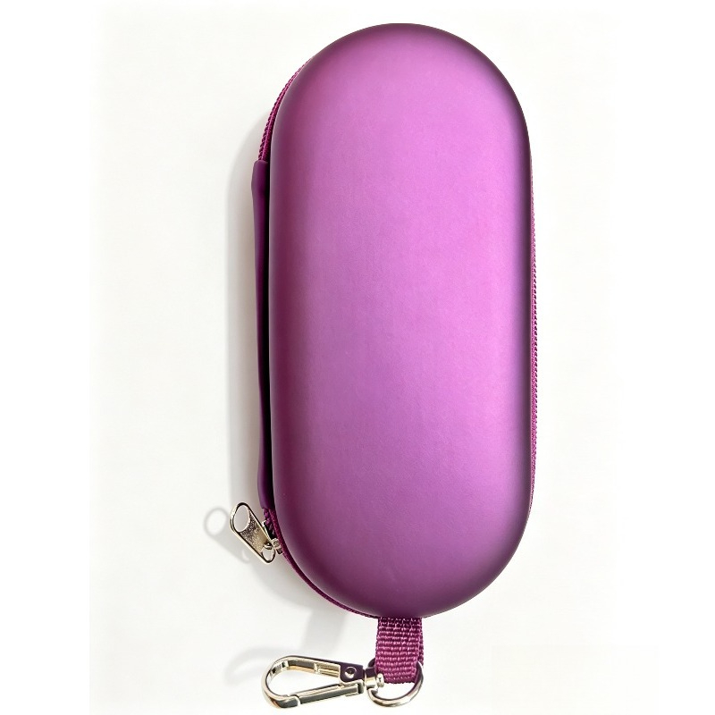 TEMU Double Glasses Case, Eyeglasses And Organizer With Clip Zipper Closure For Storage Box