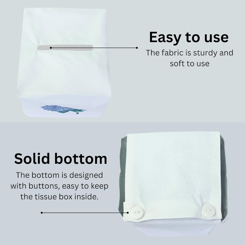 fabric tissue box cover set of 2 vintage floral embroidery hydrangea tissue holder bouquet wrapping bag car tissue holder tissues box cover   9 x 5 9 x 7 white square tissue box cover Product details 2