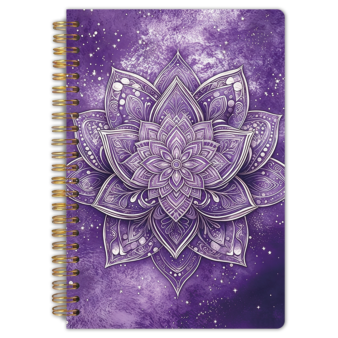 TEMU 1 pieza Cuaderno de con diseño de mandala de galaxia y - 5.5x8.3 pulgadas, páginas interiores de calidad, diario bohemio, cuaderno de meditación