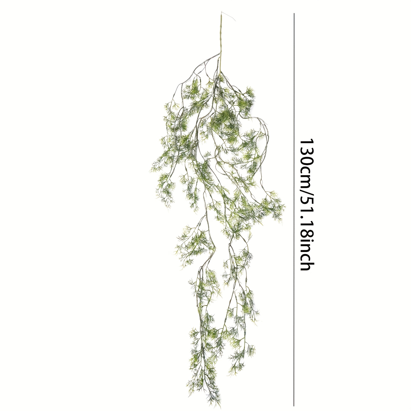 Image of 1pc Artificial Moss Tree Branch - 130cm Pipe Wall Decoration Fake Vines, Suitable For Outdoor And Indoor Home , Party And Wedding Decoration, Weather-resistant Lightweight Hanging Ornament
