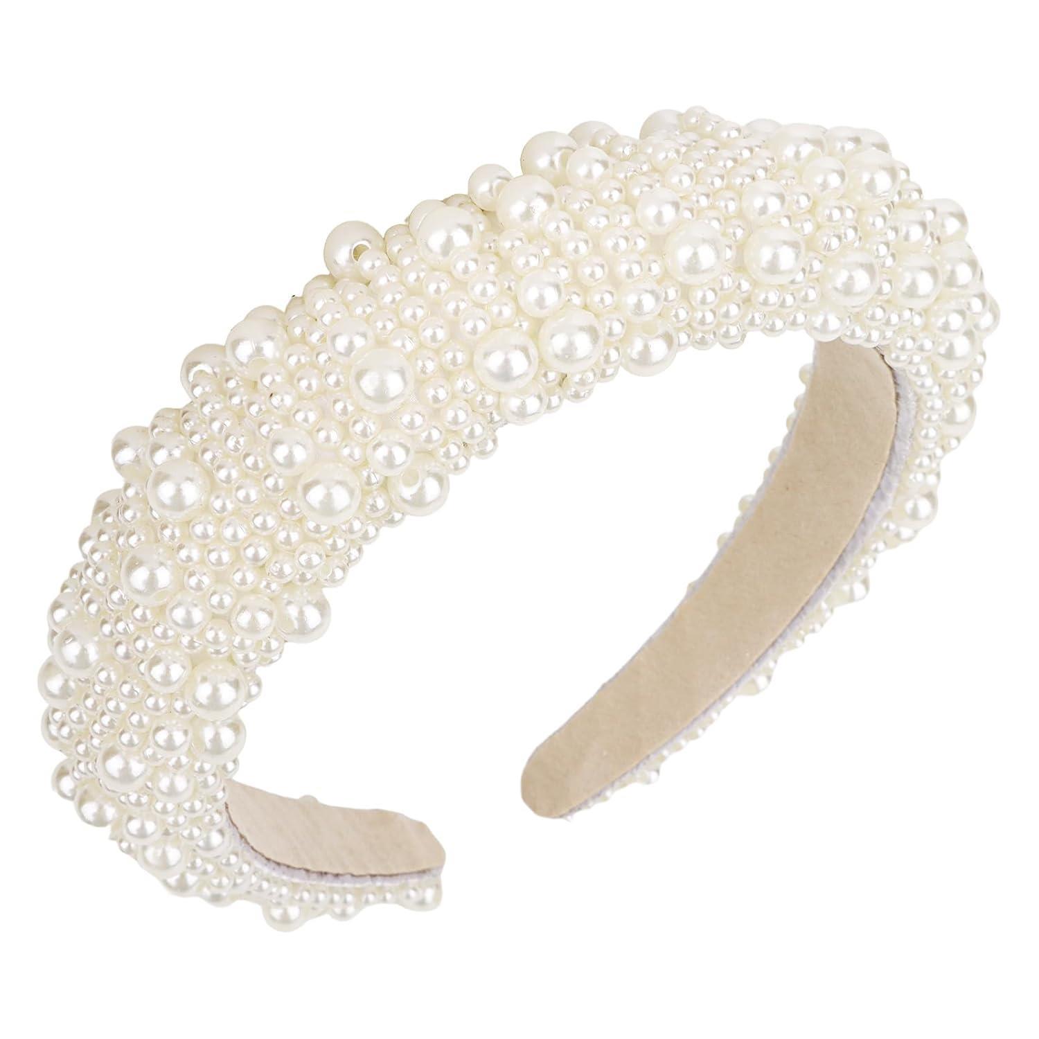 Image of Yission Ladies Elegant Headband - Beaded Headband With Padded , Weddings, Brides, Parties, Everyday Headband, Suitable For Women